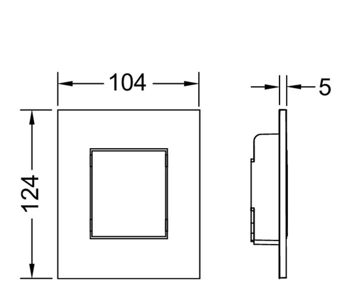 Кнопка смыва - Tece, Now, 0.5x10.4x12.4 см, 9242406