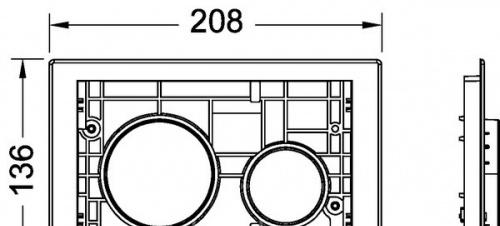 Кнопка смыва - Tece, Loop, 21x50x136 см, 9240669
