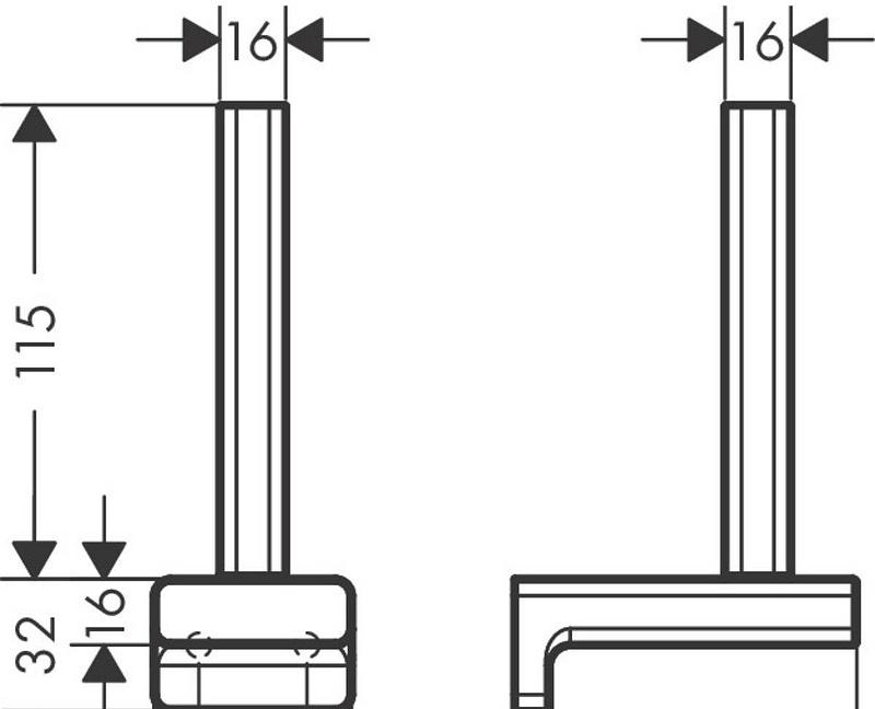 Hansgrohe AddStoris, Держатель туалетной бумаги и запасного рулона, 41756140