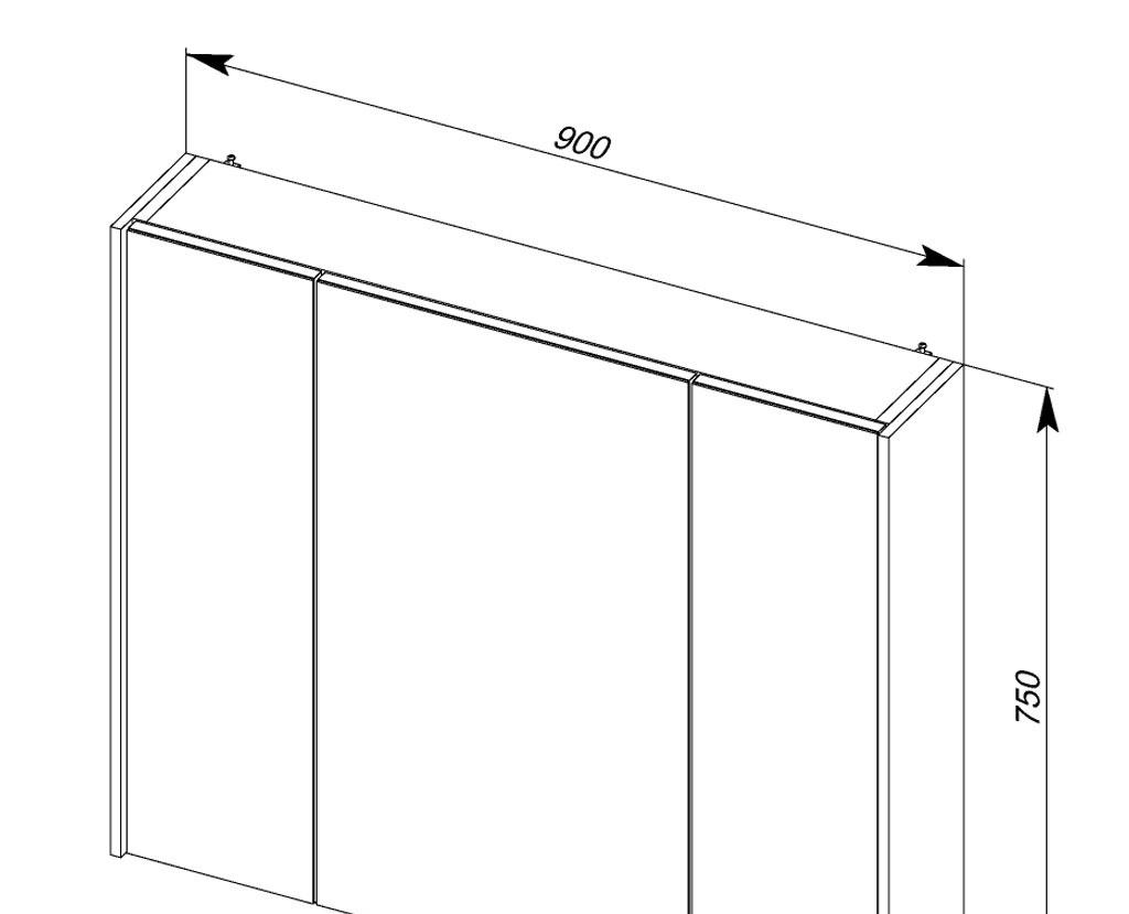 Aquanet Латина, Шкаф-зеркало, 00179605