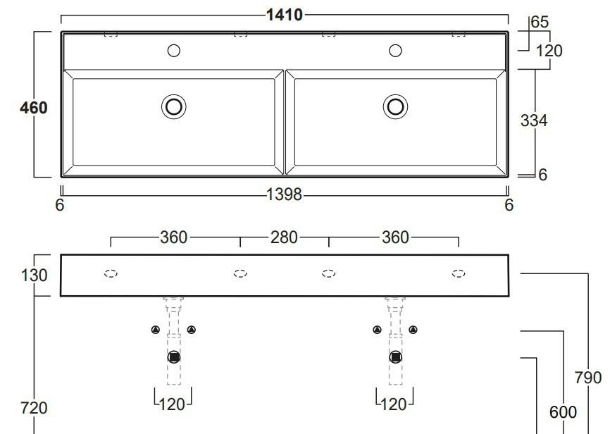 Simas Agile, Раковина, AG141D bi*2