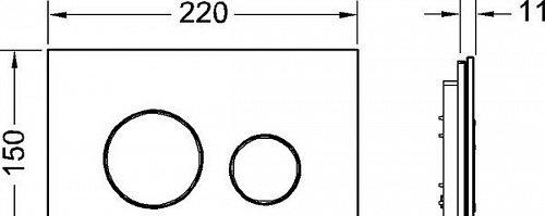 Кнопка смыва - Tece, Loop, 1.1x22x15 см, 9240658