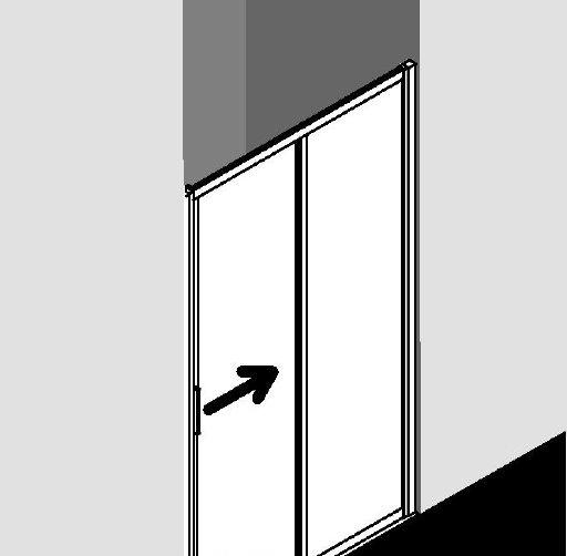 Душевая дверь - Kermi, Cada XS, 5x121x200 см, CKE2R12020VPK