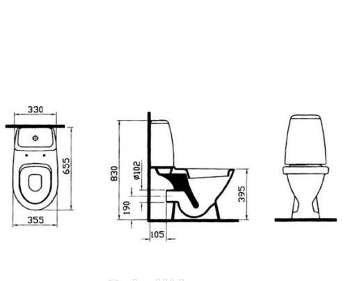 Vitra Grand, Унитаз компакт, 9763B003-1206
