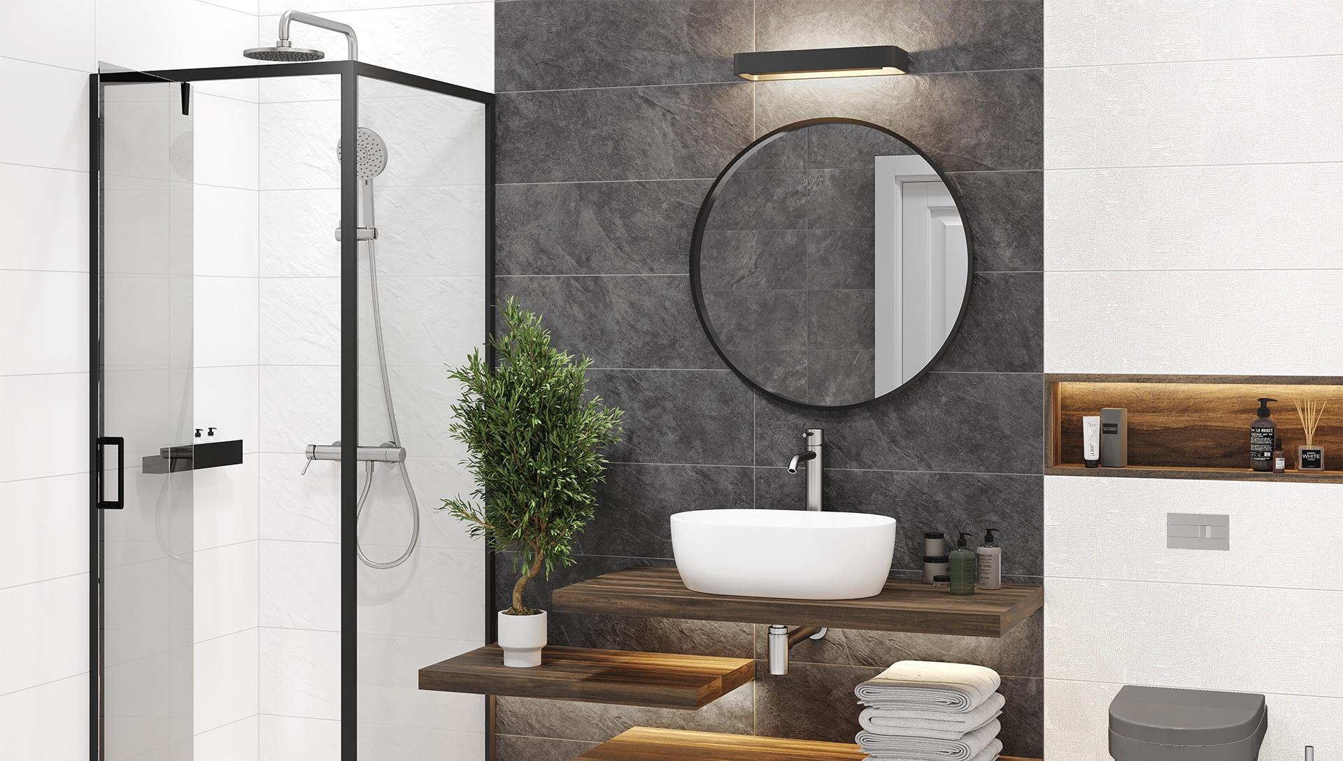 Картинка Delacora Grafito, Настенная плитка, 24.6x74 см