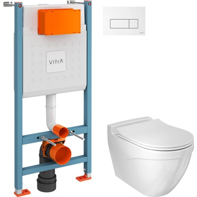 Vitra без коллекции, Унитаз подвесной с инсталляцией и кнопкой, 10/1/5/3-41