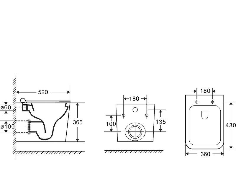 Grossman без коллекции, Унитаз подвесной, GR-4462S