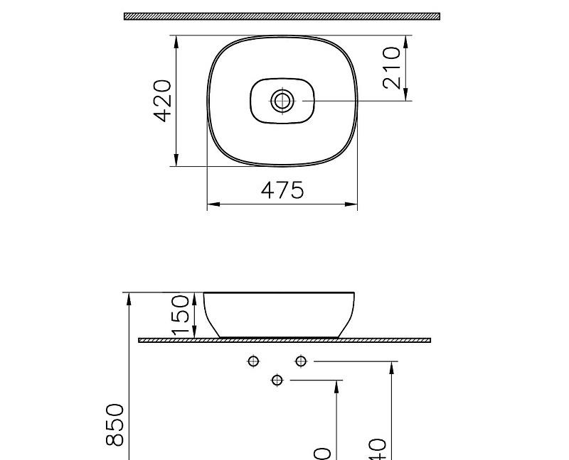 Vitra Outline Recycled, Накладная (чаша), 7994B066-0016