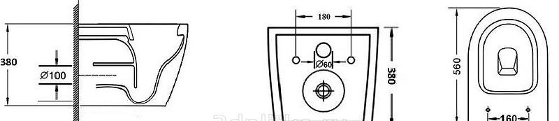 Grossman без коллекции, Унитаз подвесной, GR-4411blackS
