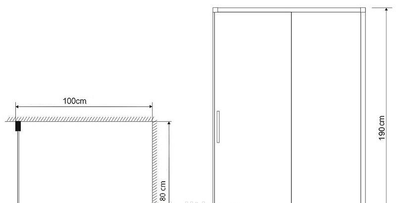 Душевой уголок - Grossman, Fly, 80x100x190 см, GR-D100-P80Fl1
