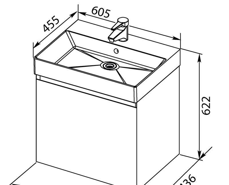 Aquanet Нью Йорк, Тумба для раковины, 00203945