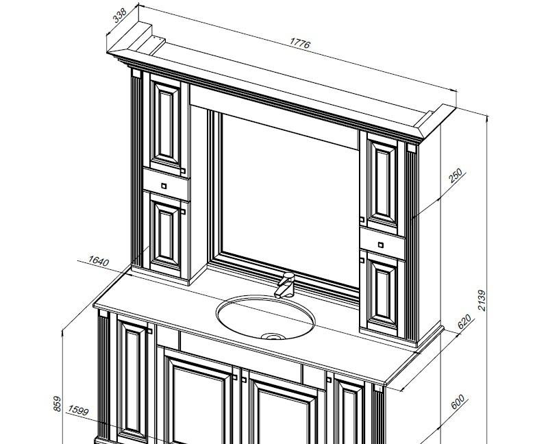 Aquanet Кастильо, Шкаф-зеркало, 00183180