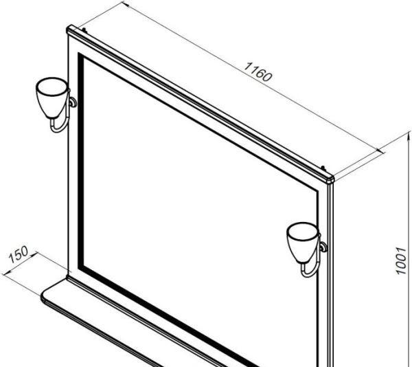 Aquanet Валенса NEW, Зеркало, 00238831