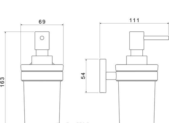 Aquatek Европа, Дозатор для жидкого мыла, AQ4105CR