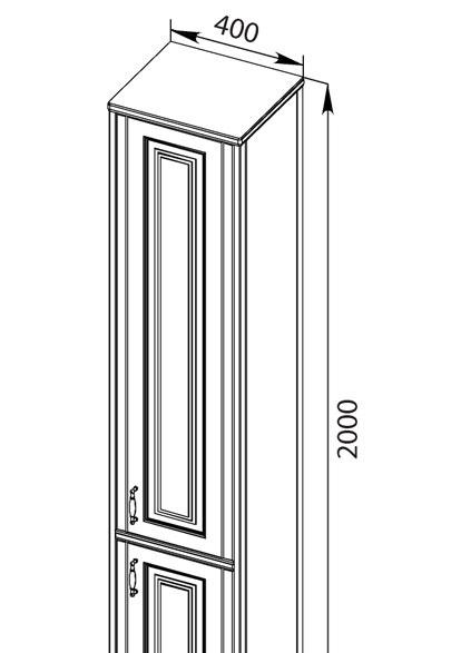 Aquanet Валенса, Шкаф-пенал, 00180300