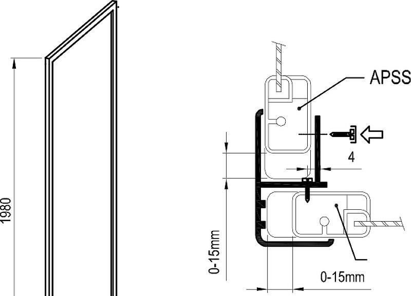 Боковая стенка - Ravak, Supernova, 80x198 см, 940403R2Z1