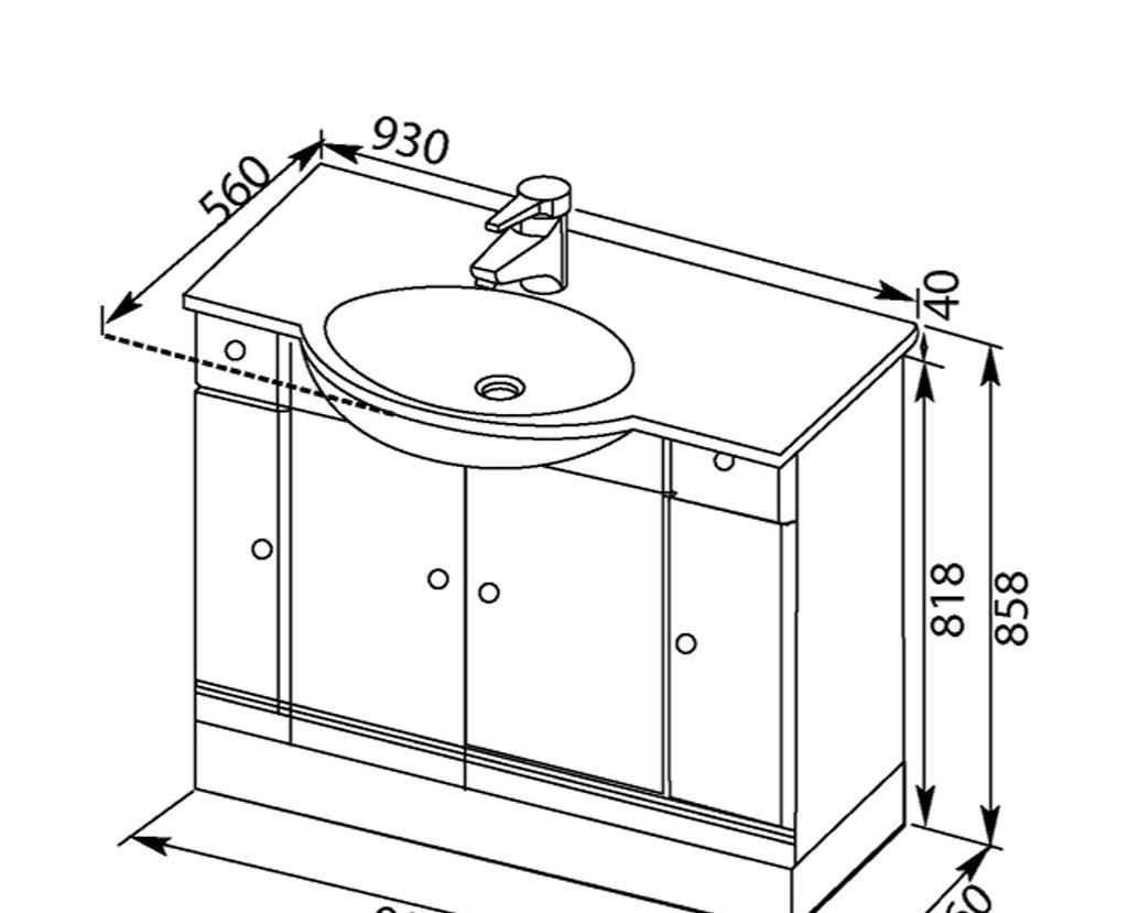 Aquanet Марсель, Тумба для раковины, Eva Media L 700