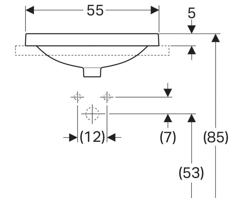 Geberit Variform, Раковина, 500.716.01.2