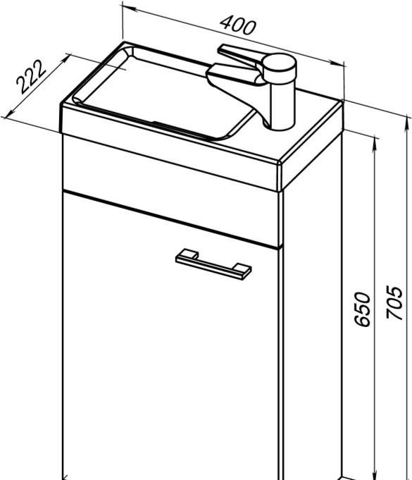 Aquanet Нота, Тумба для раковины, 00246954