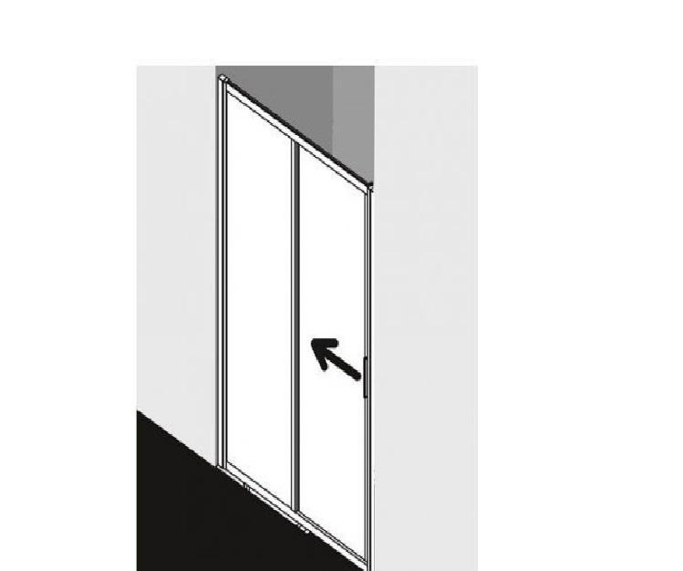 Душевая дверь - Kermi, Cada XS, 125x200 см, CKG2L12520VPK