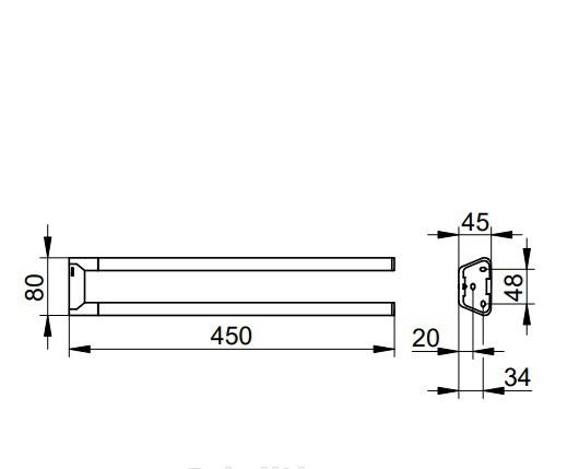 Keuco Reva, Полотенцедержатель, 12818 010000