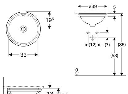 Geberit Variform, Раковина, 500.744.01.2