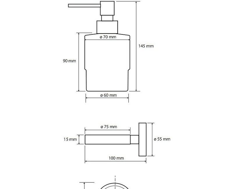 Bemeta Amber, Дозатор для жидкого мыла, 155109102