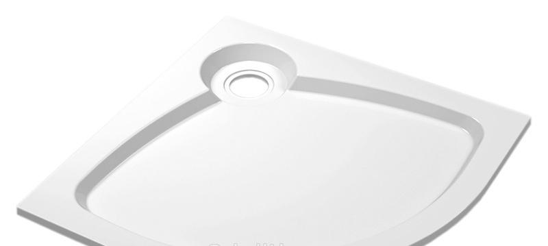 Душевой поддон - Cezares, без коллекции, 80x80x5.6 см, TRAY-S-R-80-550-56-W