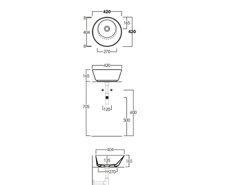 Simas Wave, Раковина, WA01 bi*0