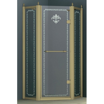 Душевой уголок - Cezares, Retro, 90x90x195 см, RETRO-A-P-1-90-CP-Br-R / RETRO-P-1-90-CP-Br-R