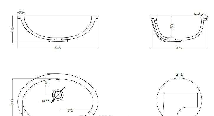 Salini Marea 12, Накладная (чаша), 1101109M