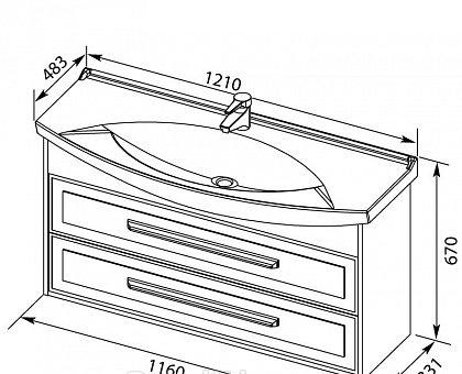 Aquanet Остин, Тумба для раковины, 00201734