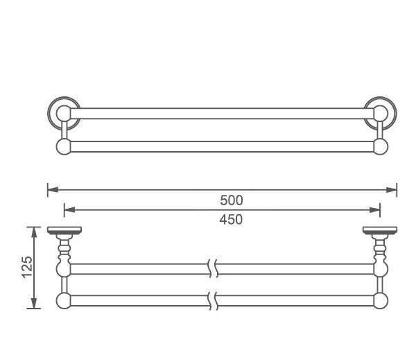 Aquanet 4600, Полотенцедержатель, 00189278