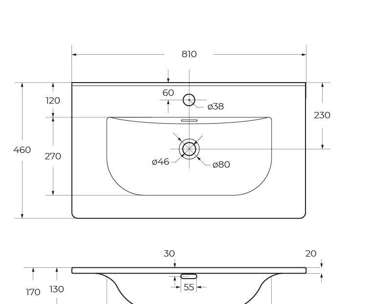Cezares Molveno, Раковина, CZR-8099-80