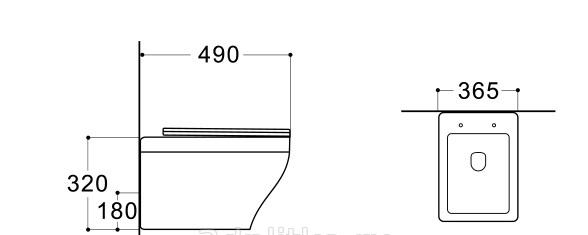 Aquatek Амадео, Унитаз подвесной, AQ1180-00