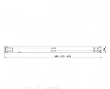 Душевая дверь - Aquanet, Delta, 150x200 см, ELENA-W-60/30-P-Cr-R