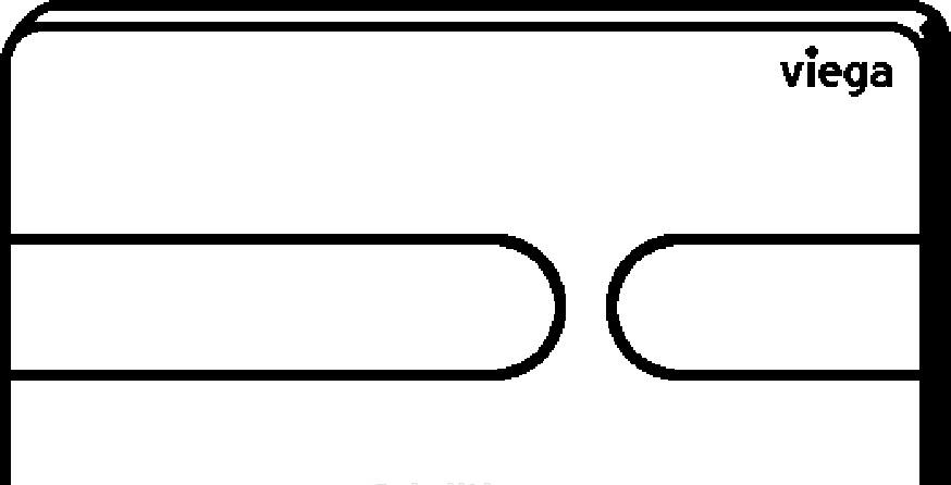 Кнопка смыва - Viega, Prevista, 6x22x13 см, 773052 / 8613.1