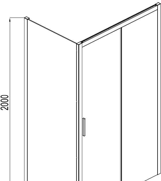 Боковая стенка - Aquanet, Pleasure, 90x200 см, AE60-F-90H200U-BT / 00233148