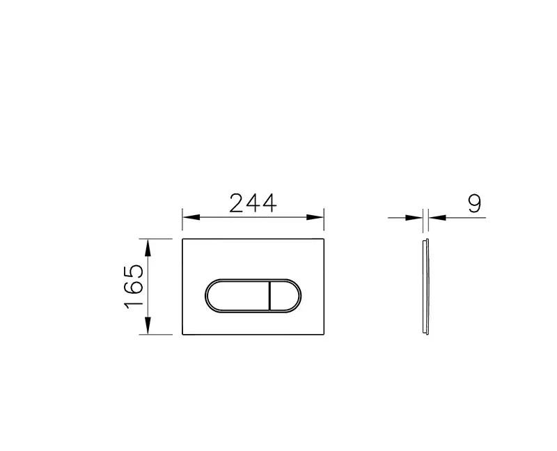 Vitra Zentrum Round, Унитаз подвесной с инсталляцией и кнопкой, 9879B003-7200