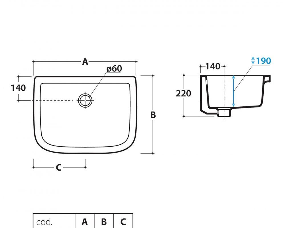 Globo Lavabi d'arredamento, Раковина, VA044.BI*0