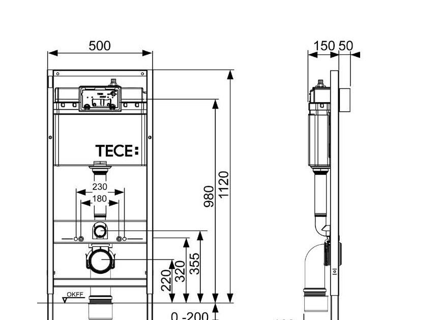 Инсталляция для унитаза - Tece, Amibia, 16x50x112 см, 9400405