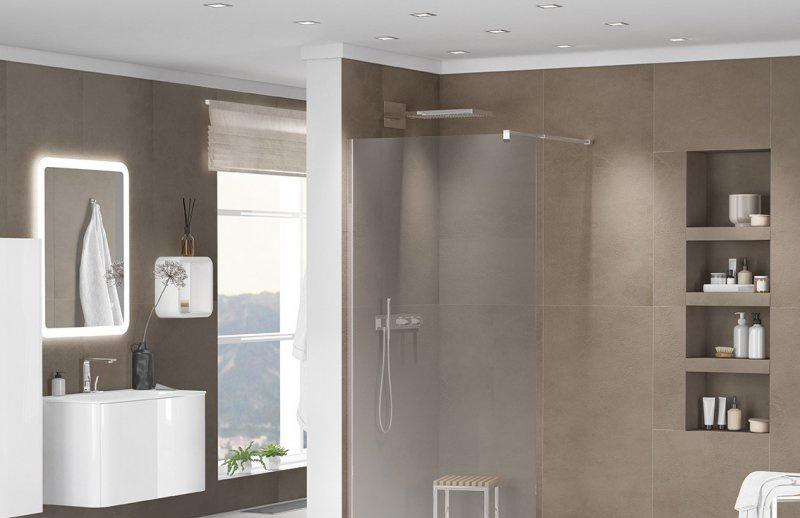 Душевая перегородка - Cezares, Liberta, 110x195 см, LIBERTA-L-1-110-GR-Cr