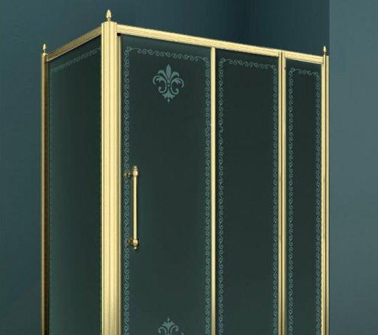 Душевой уголок - Cezares, Retro, 150x90x195 см, RETRO-AH-11-30+120/90-SCORREVOLE-CP-G / RETRO-A-AH-11-30+120/90-SCORREVOLE-CP-G