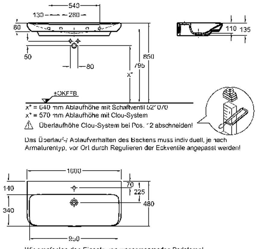 Geberit MyDay, Раковина, 125400600