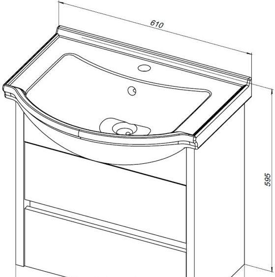 Aquanet Сидней, Тумба для раковины, 00243668
