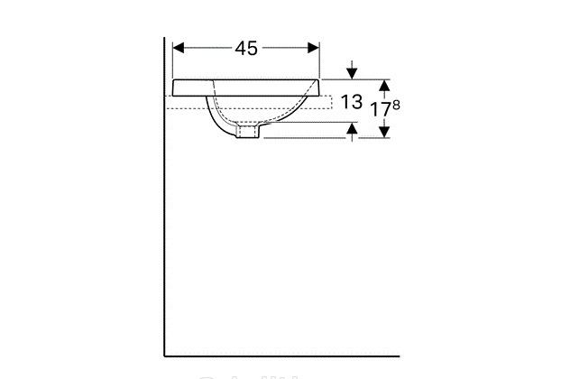 Geberit Variform, Раковина, 500.740.01.2