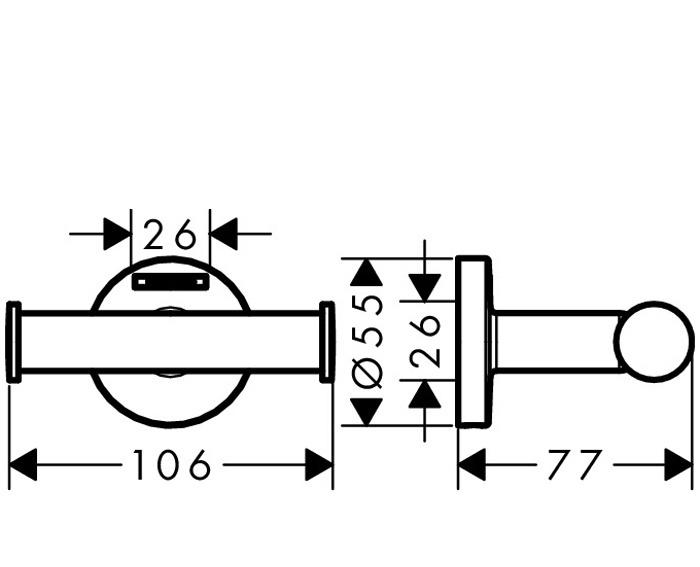 Hansgrohe Logis Universal, Крючок, 41725000