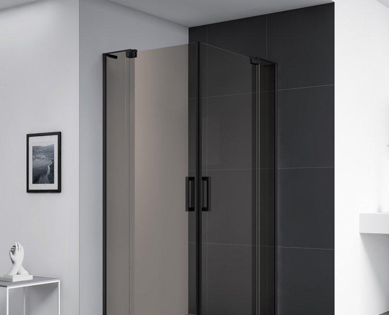 Душевой уголок - Cezares, Slider, 110x110x195 см, SLIDER-A-2-100/110-BR-NERO