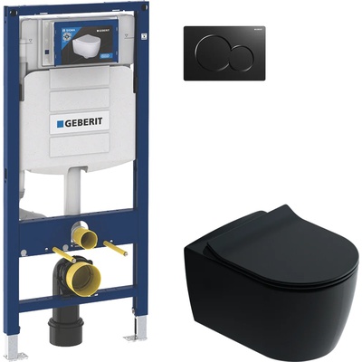 Geberit без коллекции, Унитаз подвесной с инсталляцией и кнопкой, BB8604CPR-SC