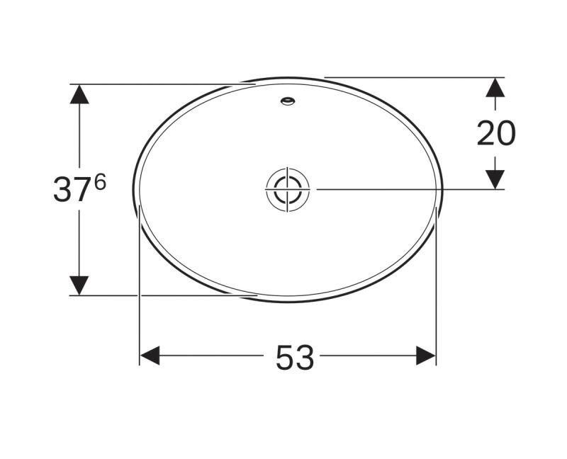 Geberit Variform, Раковина, 500.716.01.2